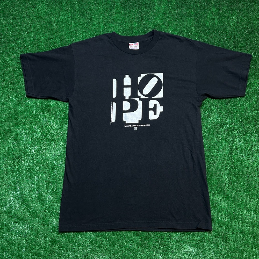 VTG '08 Obama HOPE Robert Indiana Bayside Shirt Political Tee